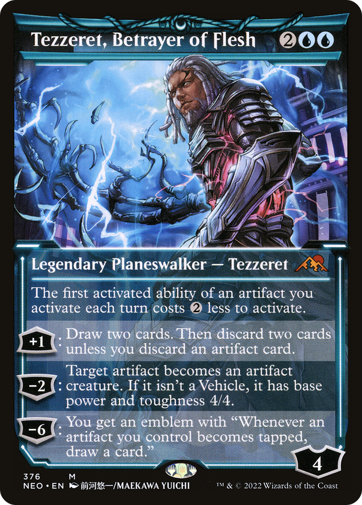 Image of Tezzeret, Betrayer of Flesh (Showcase Soft Glow) [Kamigawa: Neon Dynasty]