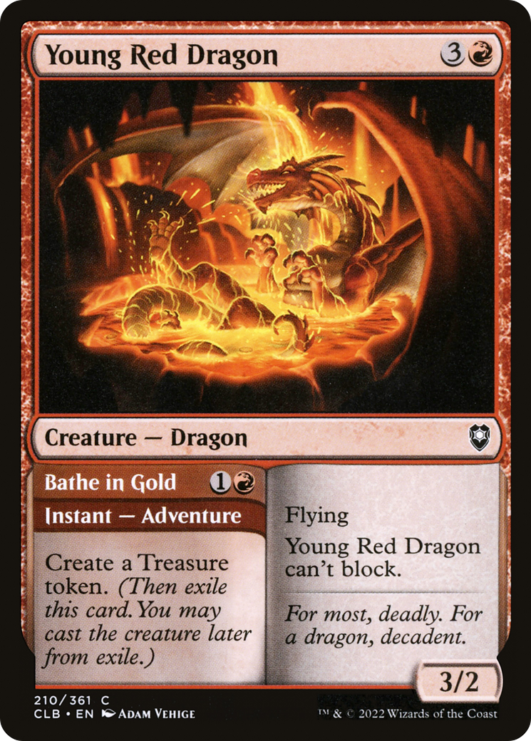 Image of Young Red Dragon // Bathe in Gold [Commander Legends: Battle for Baldur's Gate]