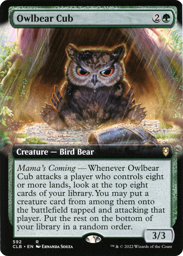 Image of Owlbear Cub (Extended Art) [Commander Legends: Battle for Baldur's Gate]