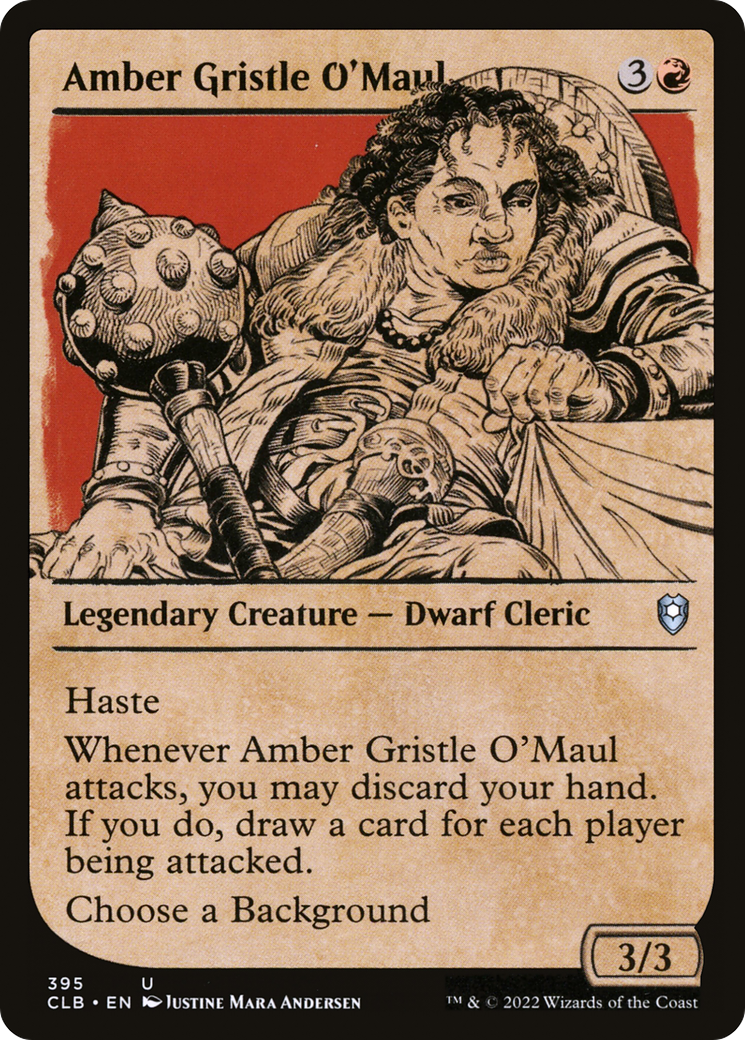Image of Amber Gristle O'Maul (Showcase) [Commander Legends: Battle for Baldur's Gate]