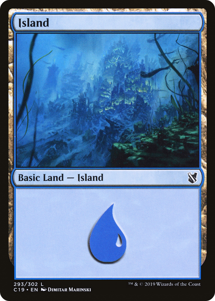 Image of Island (293) [Commander 2019]