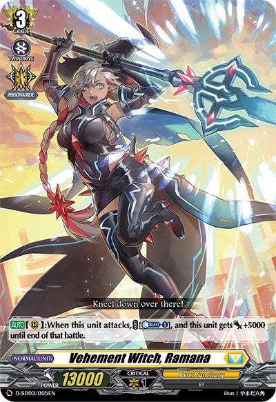 Image of Vehement Witch, Ramana (D-SD03/005EN) [Tohya Ebata: Apex Ruler]
