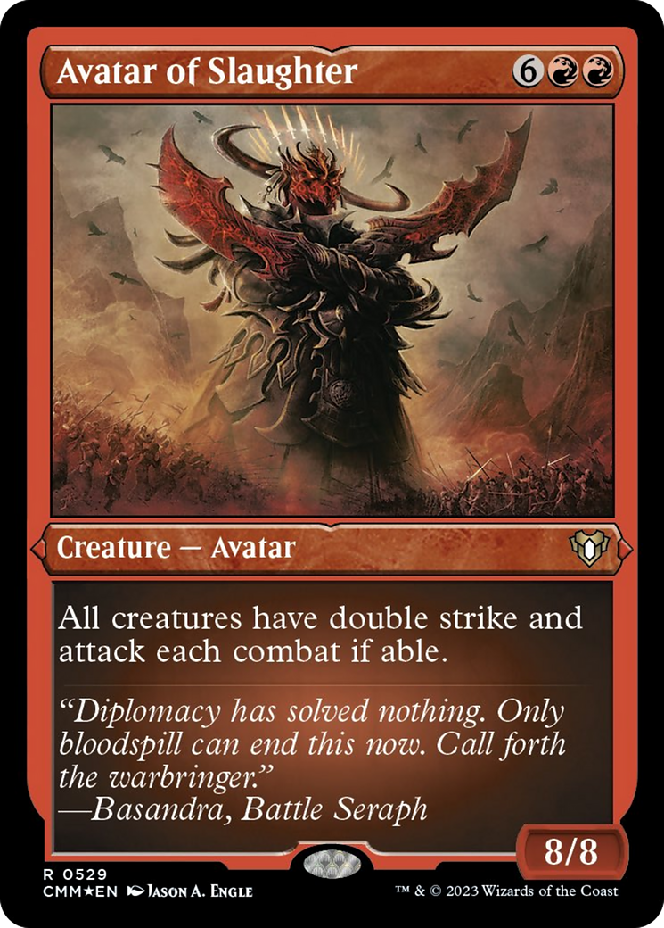 Image of Avatar of Slaughter (Foil Etched) [Commander Masters]