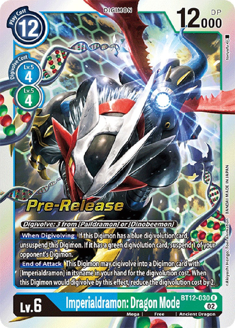 Image of Imperialdramon: Dragon Mode [BT12-030] [Across Time Pre-Release Cards]