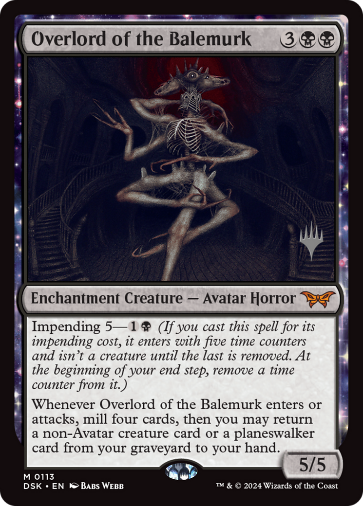Image of Overlord of the Balemurk (Promo Pack) [Duskmourn: House of Horror Promos]