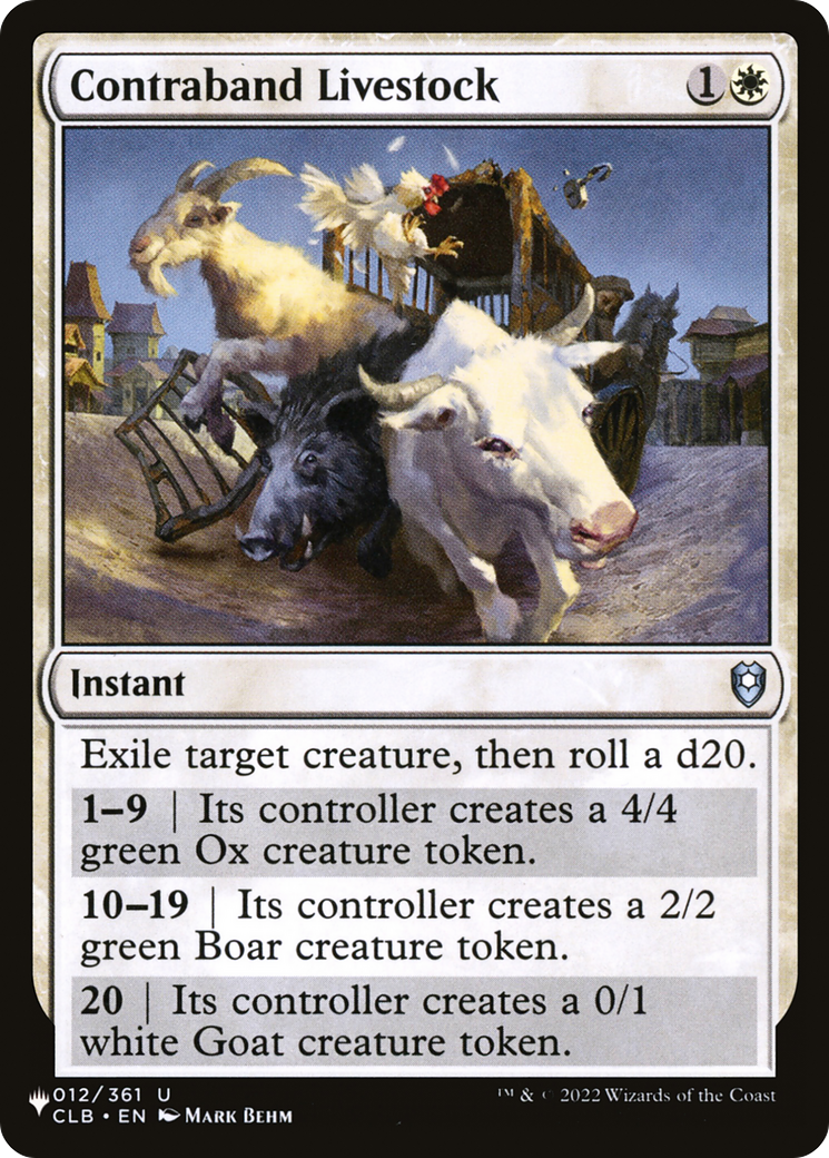 Image of Contraband Livestock [The List]