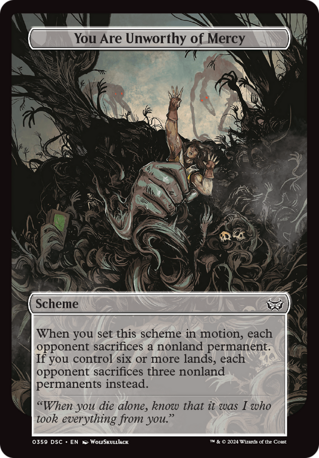 Image of You Are Unworthy of Mercy (Full Art) [Duskmourn: Archenemy]