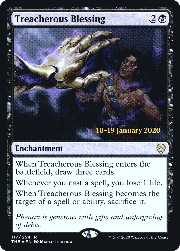 Image of Treacherous Blessing [Theros Beyond Death Prerelease Promos]