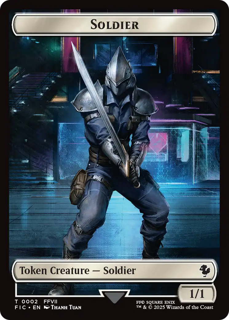 Image of Soldier // Rebel Double-Sided Token [FINAL FANTASY Commander Tokens]