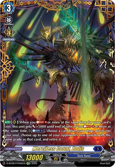 Image of Merciless Count, Botis (D-BT06/FFR05EN) [Blazing Dragon Reborn]