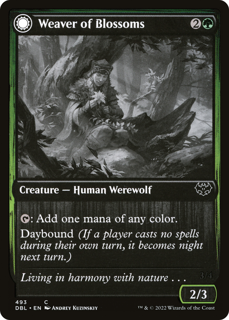 Image of Weaver of Blossoms // Blossom-Clad Werewolf [Innistrad: Double Feature]
