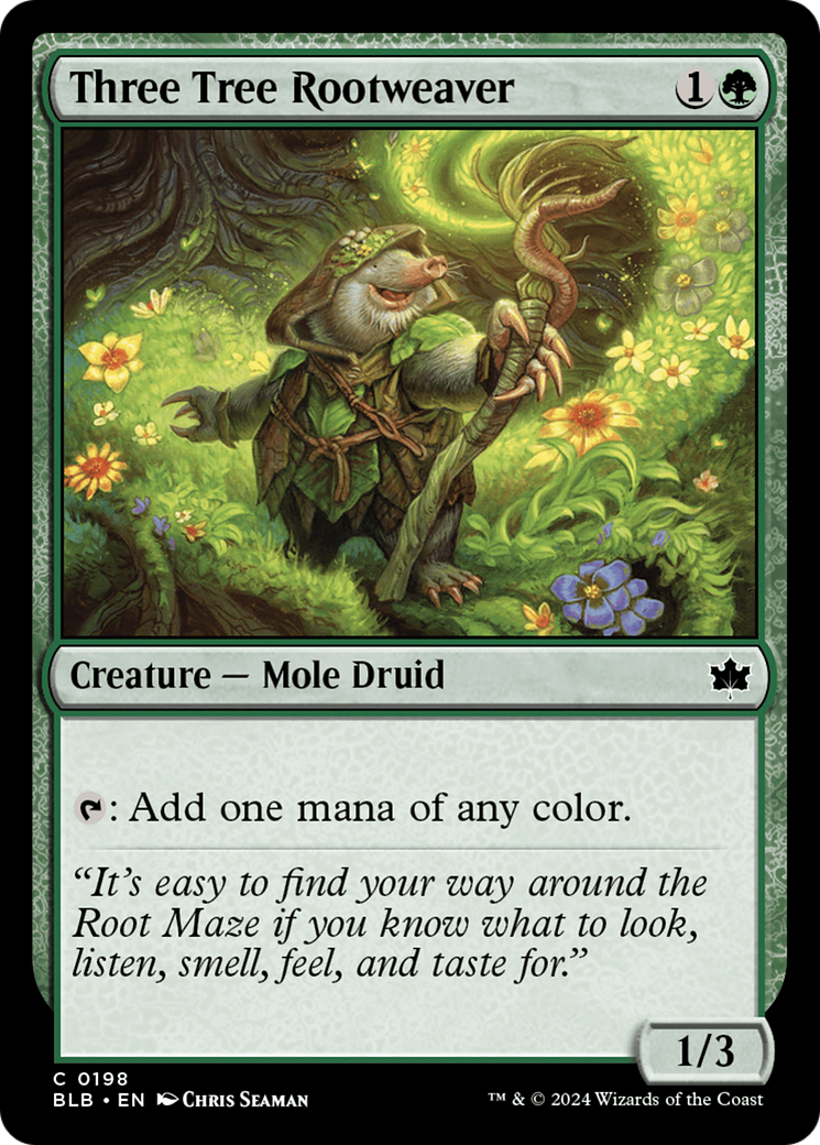 Image of Three Tree Rootweaver [Bloomburrow]