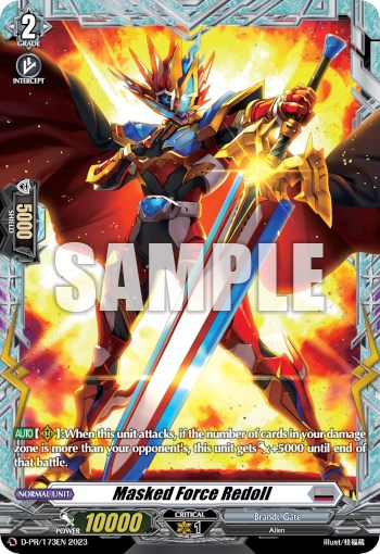 Image of Masked Force Redoll (Frame Rare) (D-PR/173EN) [D Promo Cards]