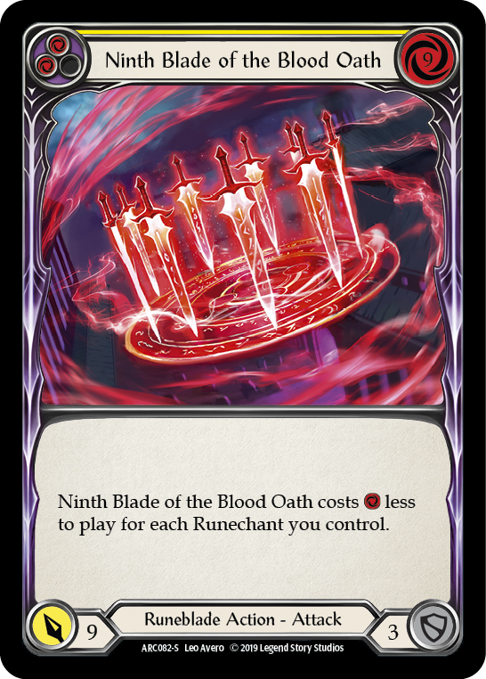 Image of Ninth Blade of the Blood Oath [ARC082-S] (Arcane Rising)  1st Edition Normal