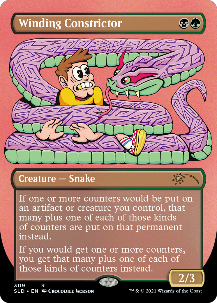 Image of Winding Constrictor (SLD-309) - Secret Lair Drop (Borderless) Etched Foil