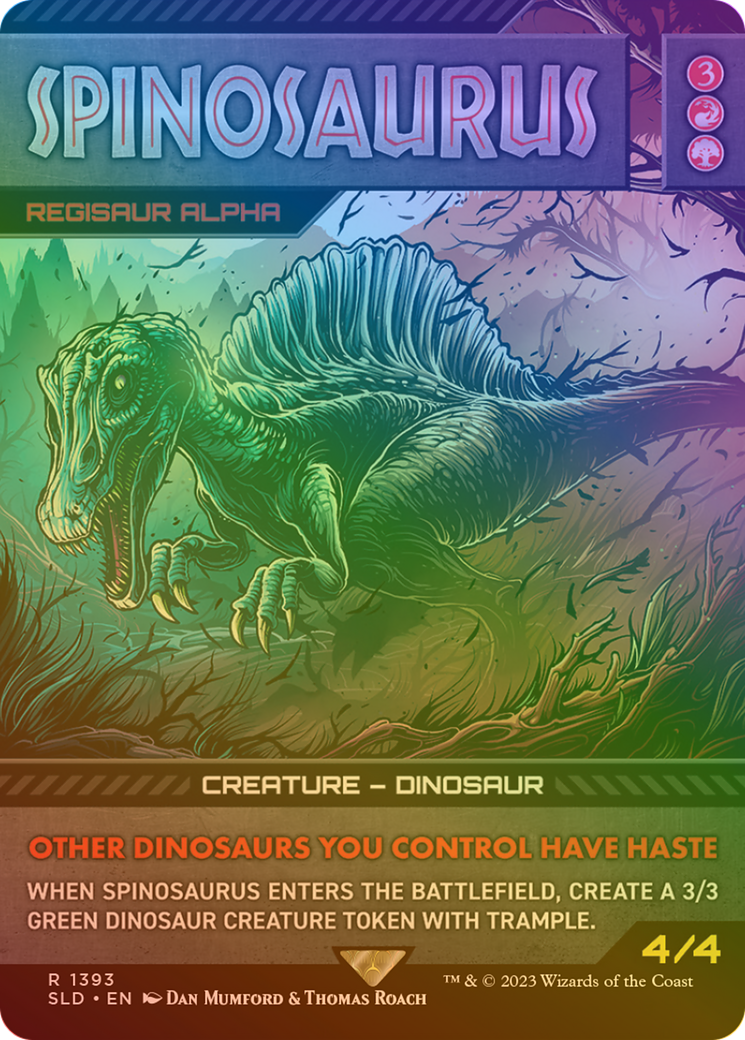 Image of Spinosaurus - Regisaur Alpha (Rainbow Foil) [Secret Lair Drop Series]
