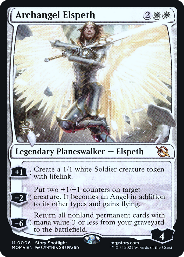 Image of Archangel Elspeth [March of the Machine Prerelease Promos]