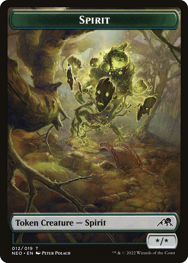 Image of Spirit Token (012) [Kamigawa: Neon Dynasty Tokens]