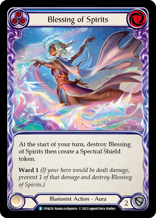 Image of Blessing of Spirits (Blue) [DYN220] (Dynasty)  Rainbow Foil