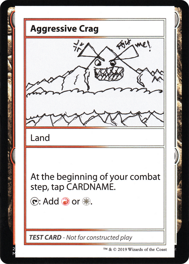 Image of Aggressive Crag (2021 Edition) [Mystery Booster Playtest Cards]