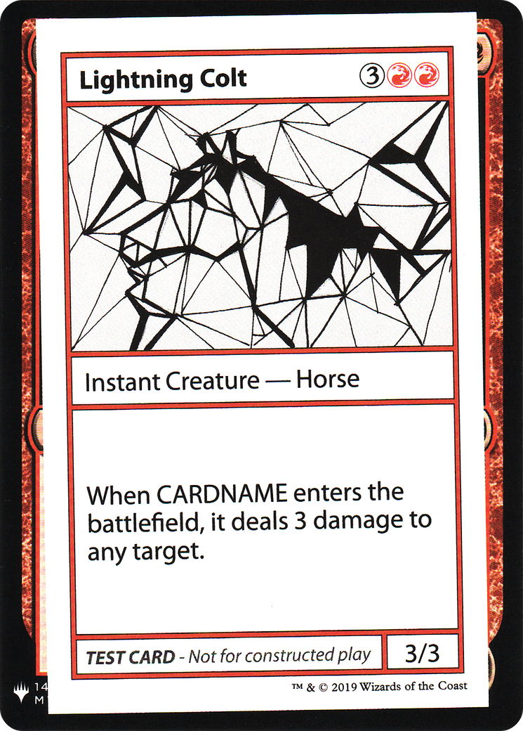Image of Lightning Colt [Mystery Booster Playtest Cards]