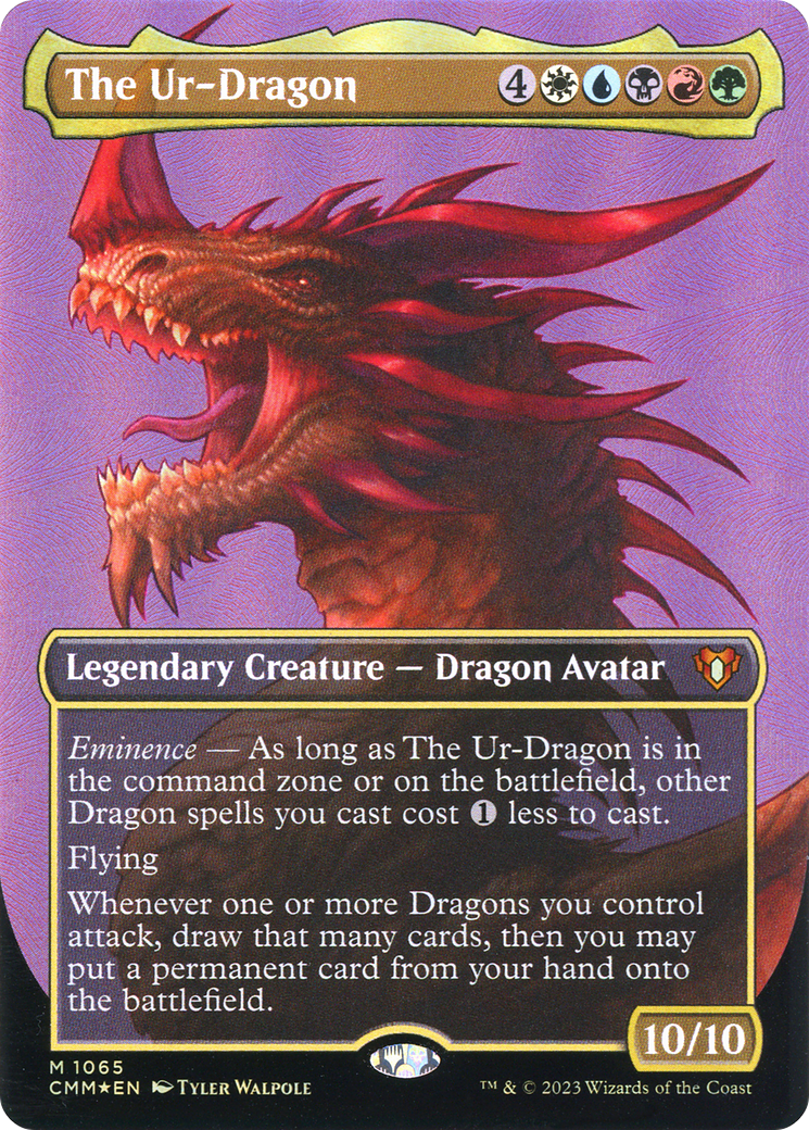 Image of The Ur-Dragon (Borderless Textured Foil Frame Break) [Commander Masters]