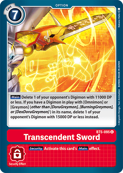 Image of Transcendent Sword [BT5-095] [Battle of Omni]