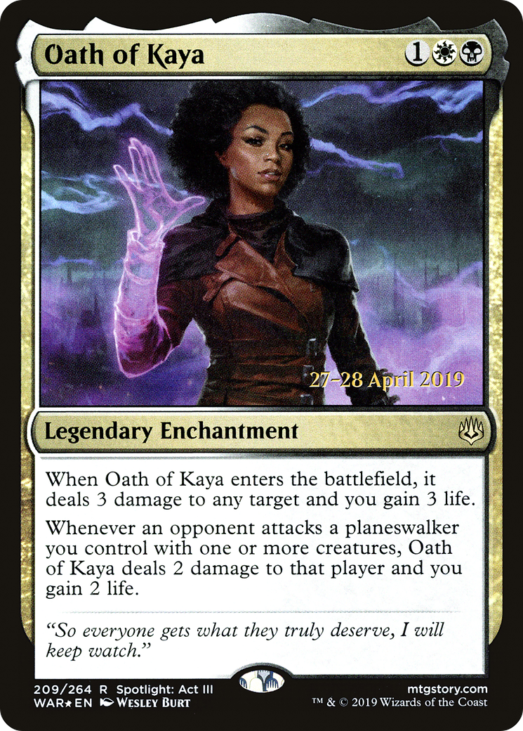 Image of Oath of Kaya [War of the Spark Prerelease Promos]