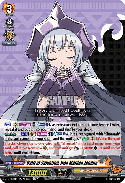 Image of Oath of Salvation, Iron Maiden Jeanne (D-TB03/015EN) [Shaman King]