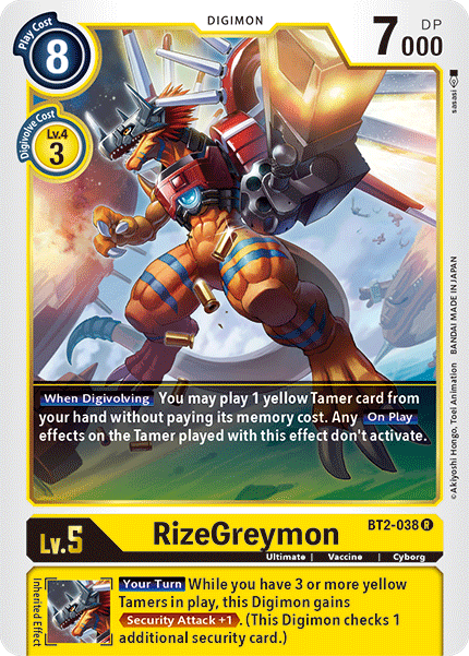 Image of RizeGreymon [BT2-038] [Release Special Booster Ver.1.5]