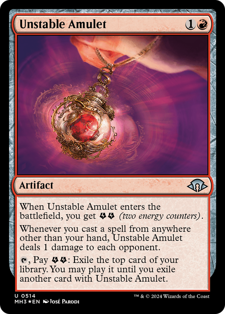 Image of Unstable Amulet (Ripple Foil) [Modern Horizons 3]