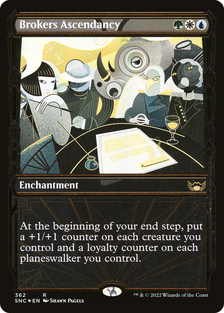 Image of Brokers Ascendancy (Showcase Golden Age Gilded Foil) [Streets of New Capenna]