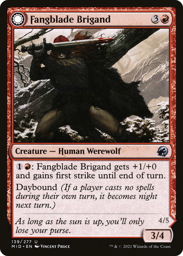 Image of Fangblade Brigand // Fangblade Eviscerator [Innistrad: Midnight Hunt]