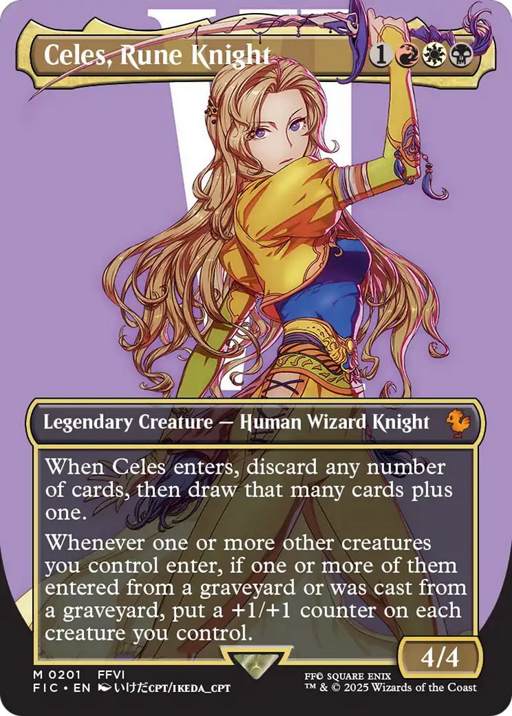 Image of Celes, Rune Knight (Borderless) [FINAL FANTASY Commander]