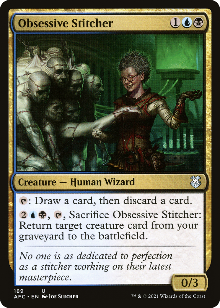 Image of Obsessive Stitcher [Dungeons & Dragons: Adventures in the Forgotten Realms Commander]