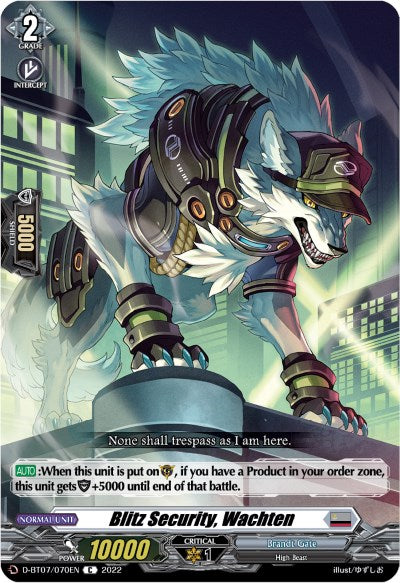 Image of Blitz Security, Wachten (D-BT07/070EN) [Raging Flames Against Emerald Storm]