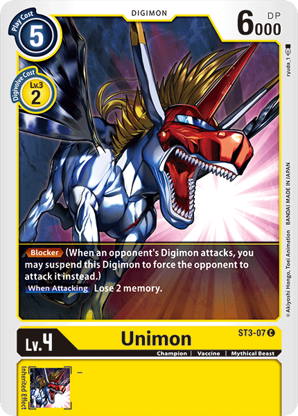 Image of Unimon [ST3-07] [Starter Deck: Heaven's Yellow]