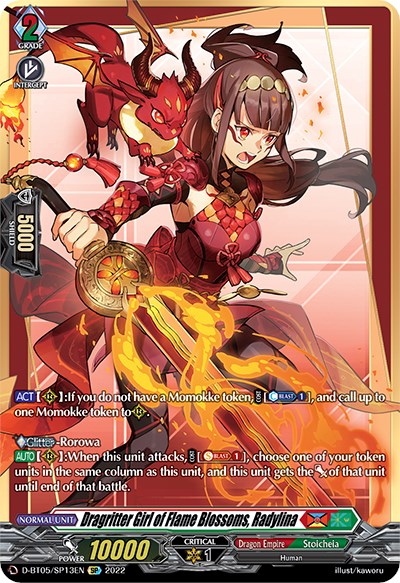 Image of Dragritter Girl of Flame Blossoms, Radylina (D-BT05/SP13EN) [Triumphant Return of the Brave Heroes]