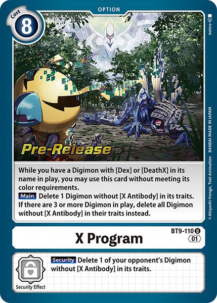Image of X Program [BT9-110] [X Record Pre-Release Promos]