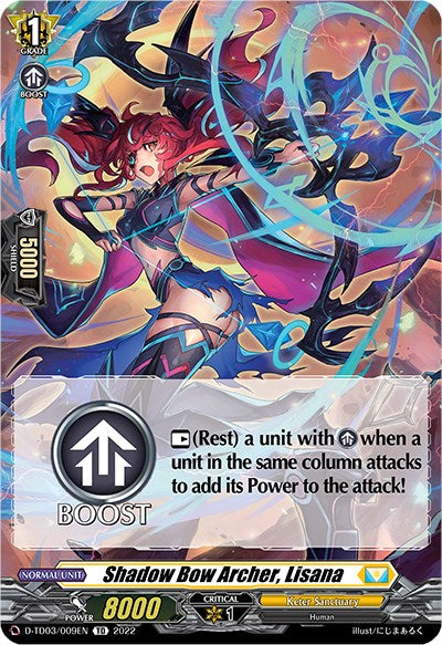 Image of Shadow Bow Archer, Lisana (D-TD03/009EN) [Raika Koshiba -Skyfall Executors-]