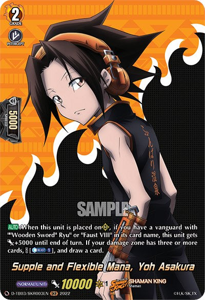 Image of Supple and Flexible Mana, Yoh Asakura (D-TB03/SKR003EN) [Shaman King]