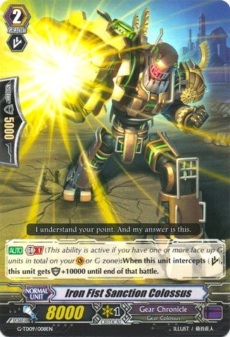 Image of Iron Fist Sanction Colossus (G-TD09/008EN) [True Zodiac Time Beasts]