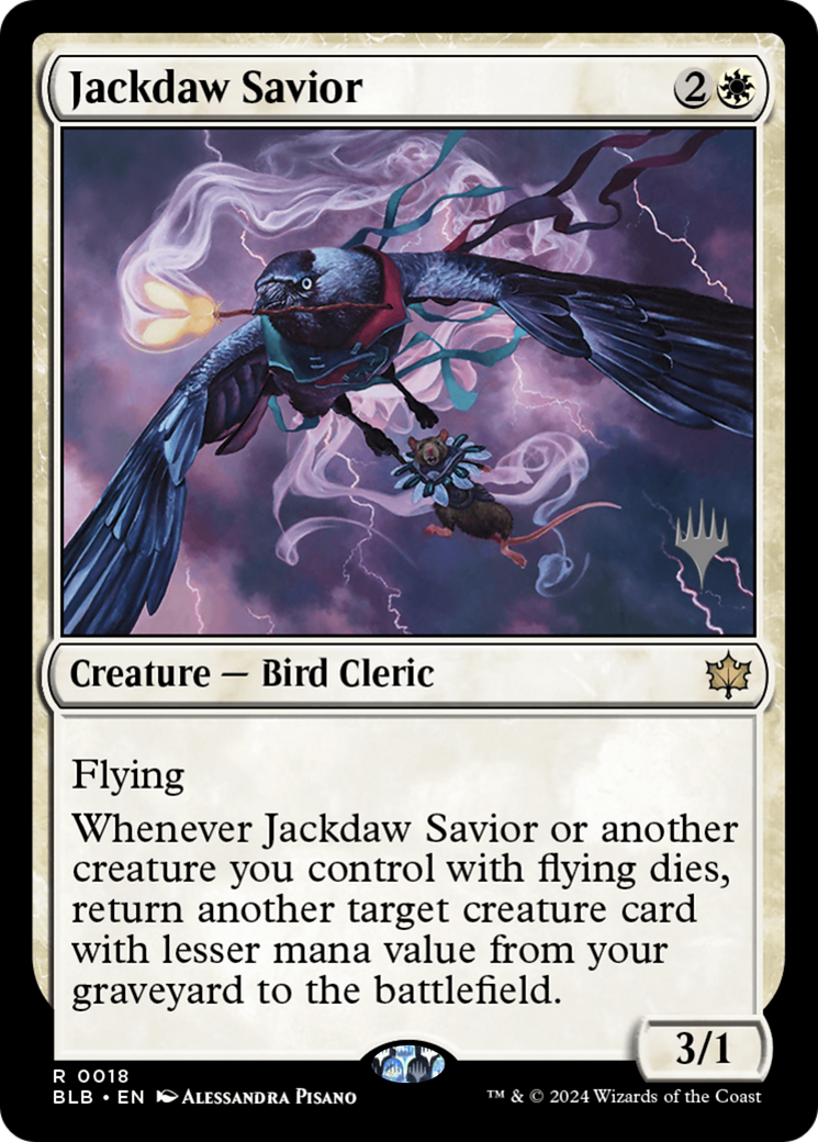 Image of Jackdaw Savior (Promo Pack) [Bloomburrow Promos]