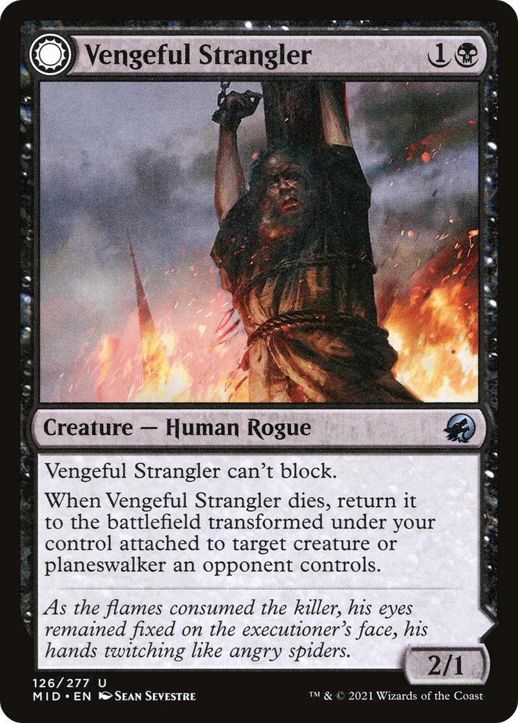 Image of Vengeful Strangler // Strangling Grasp [Innistrad: Midnight Hunt]