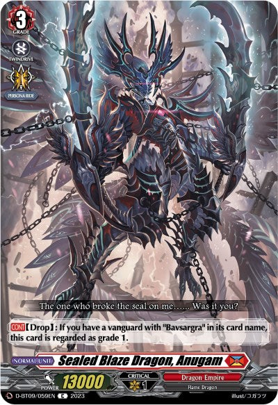Image of Sealed Blaze Dragon, Anugam (D-BT09/059EN) [Dragontree Invasion]