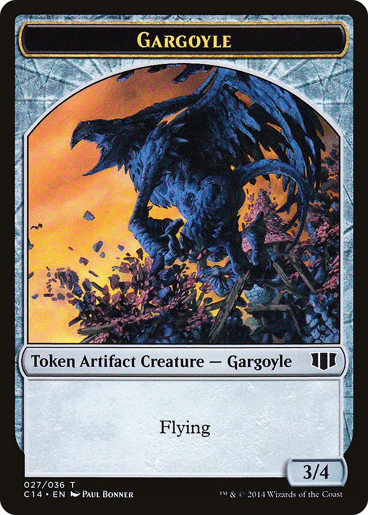 Image of Gargoyle // Elf Warrior Double-Sided Token [Commander 2014 Tokens]