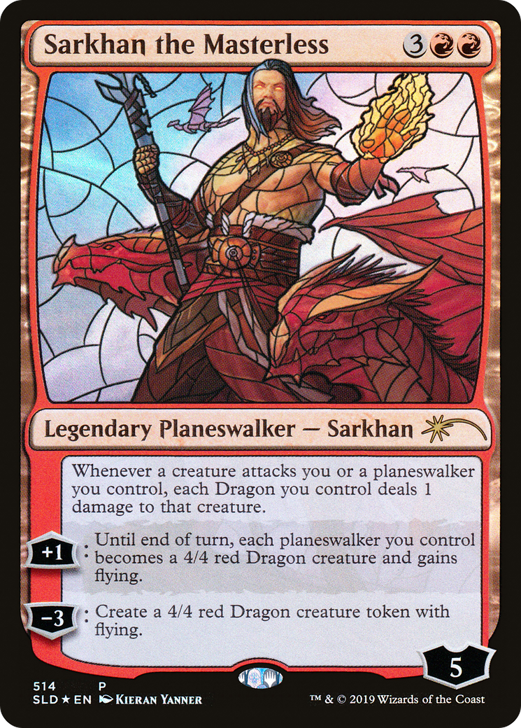 Image of Sarkhan the Masterless (Stained Glass) [Secret Lair Drop Promos]