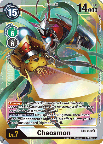 Image of Chaosmon [BT4-090] (Alternate Art) [Great Legend]