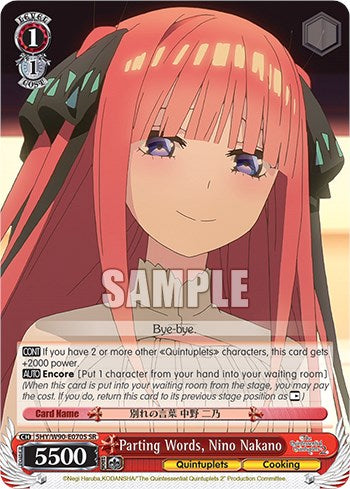 Image of Parting Words, Nino Nakano (5HY/W90-E070S SR) [The Quintessential Quintuplets 2]
