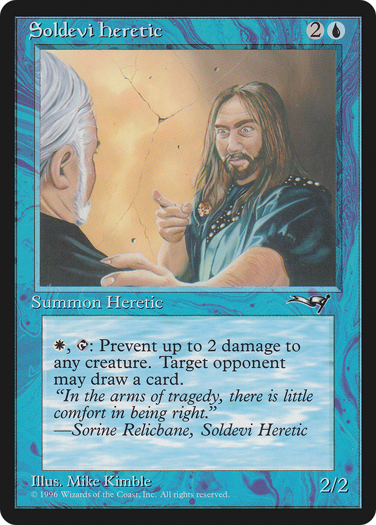 Image of Soldevi Heretic (Pointing) [Alliances]
